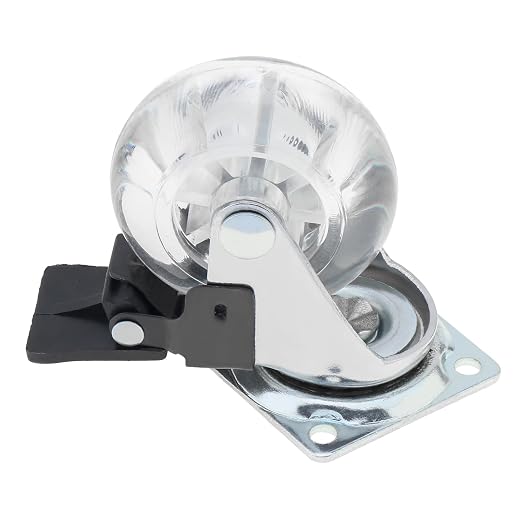 2 Inch Caster Wheels Set of 8, Crystal Swivel Casters - Image 9