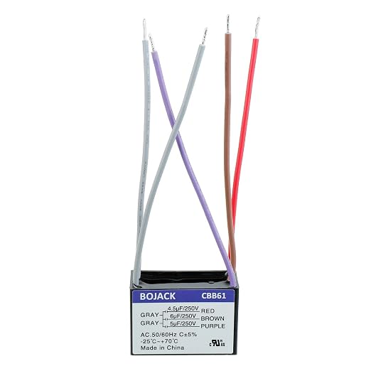BOJACK CBB61 4.5uF+6uF+5uF 250V AC Ceiling Fan Starting Capacitor - Image 2