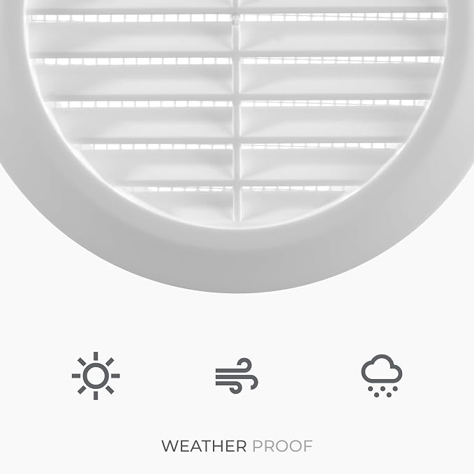 6" Inch White Round Air Vent Cover - Image 7