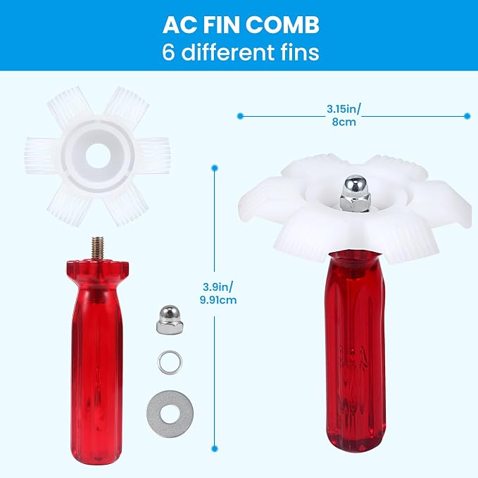 10PCS Air Conditioner Fin Comb Cleaner kit AC Coil Cleaning Brush 5 Different - Image 3