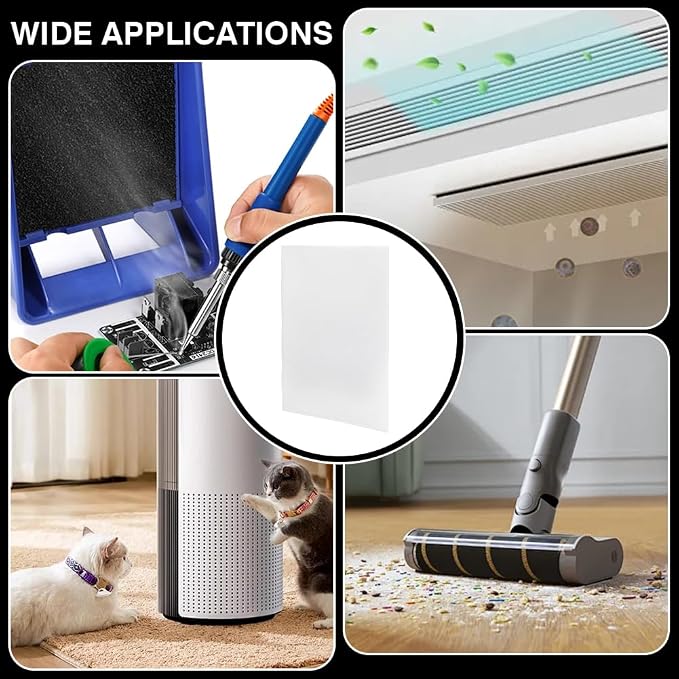 PH PandaHall 4pcs Air Conditioner Filter Pad 16" x 12.8" x 1/4" Air Purifier - Image 5