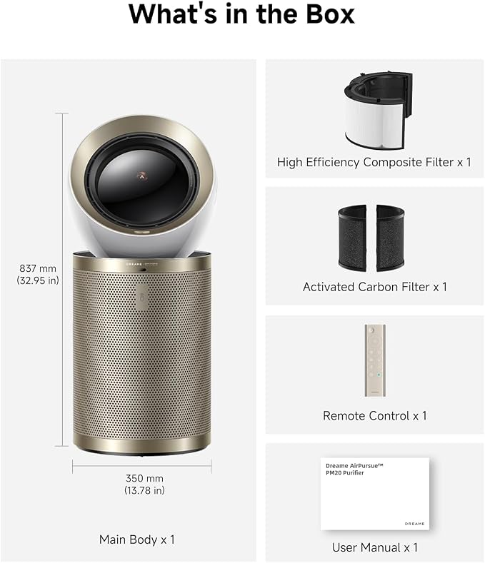 Dreame Smart Air Purifier PM10 for Home Large Room, Cleans 7, 534 ft² in One - Image 9