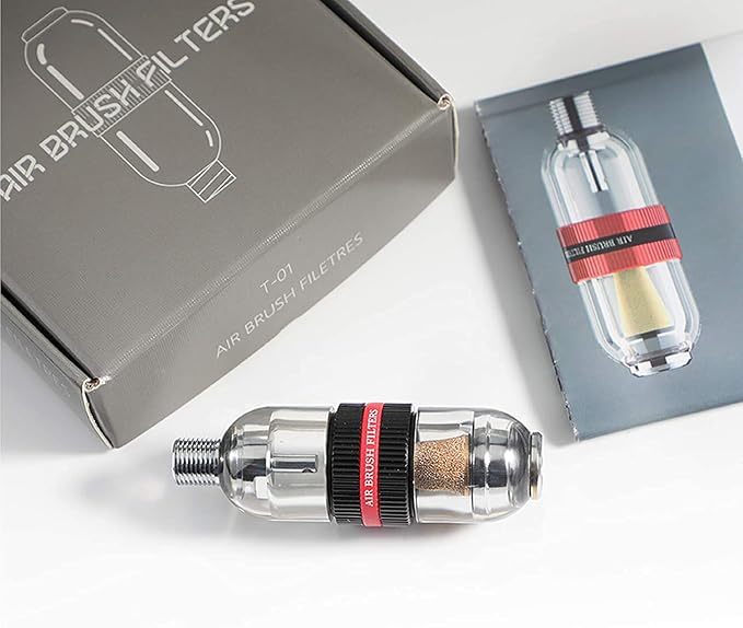 Mini Airbrush Air Filter Moisture Water Trap, 1/8" BSP Threads Spray Pen Oil - Image 7