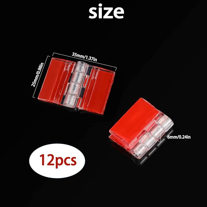 12 Pcs Acrylic Small Hinges - Image 2