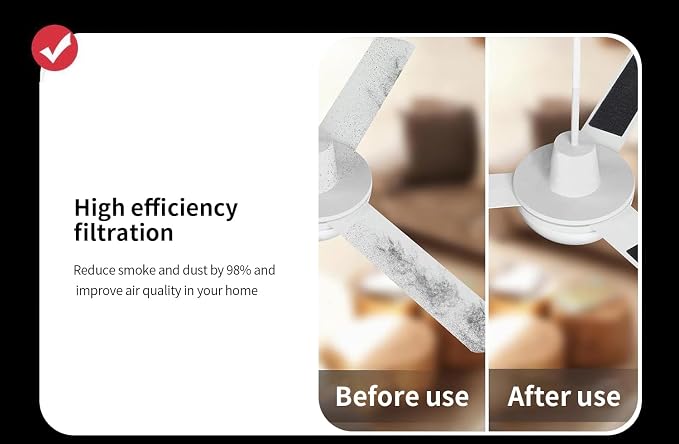 Generic Ceiling fan blade air activated carbon filter, not easy to fall off - Image 6