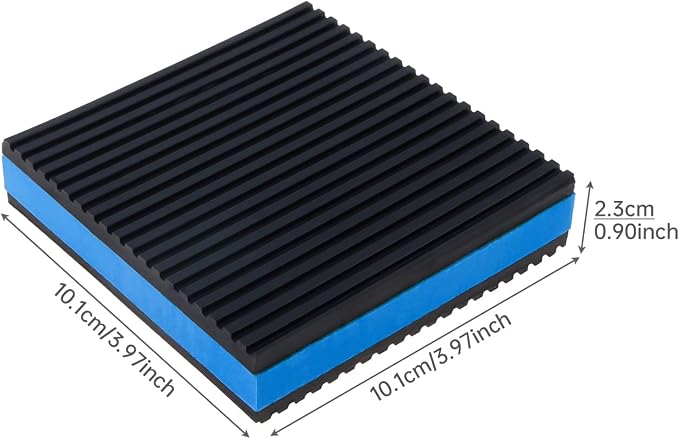 4-Pack Anti-Vibration Pads 4 x 4 x 7/8-inch, Heavy Duty Rubber Sound Isolation - Image 2