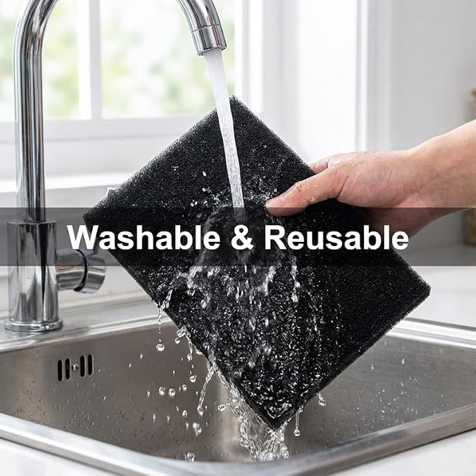 Air Filter Foam Sheet, Air Purifier, Vent & DIY Projects, Reusable Black - Image 5