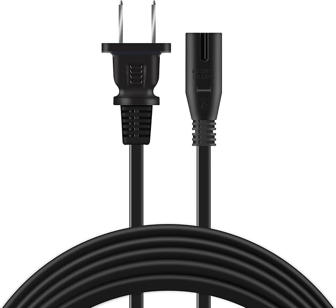 5ft 2-Prong AC Power Cable Cord - Image 2