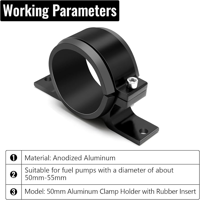 2 Pcs Universal Car Fuel Pump Fuel Filter Mounting Bracket Aluminum Clamp Holder - Image 3