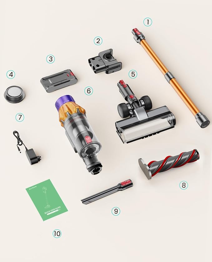 SunSare X7A Cordless Vacuum Cleaner, Upgraded 550W/45Kpa Cordless Stick Vacuum - Image 8