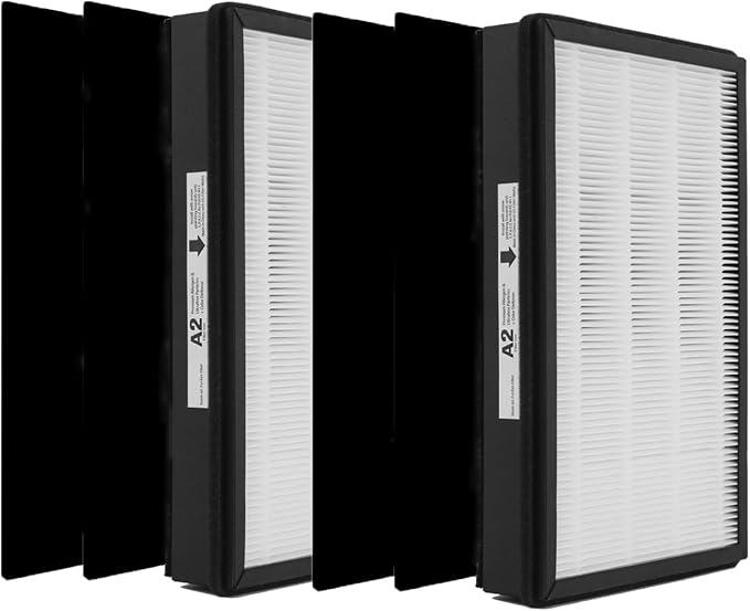A2 True HEPA Replacement Filter Size A2, Compatible by CHAMONNY