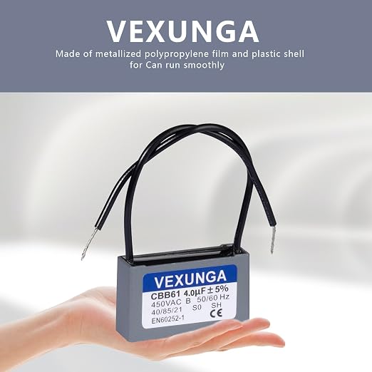 VEXUNGA CBB61 Fan Capacitor 4uF 450 Volt Ceiling Fan Capacitors Replacement - Image 4