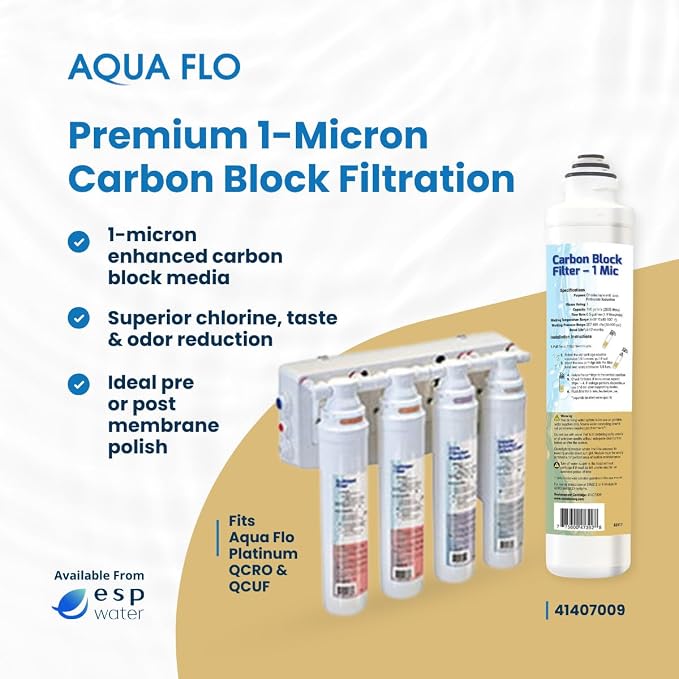 Aqua Flo Carbon Block Filter 1 Micron 41407009 – Quick-Change Replacement - Image 3