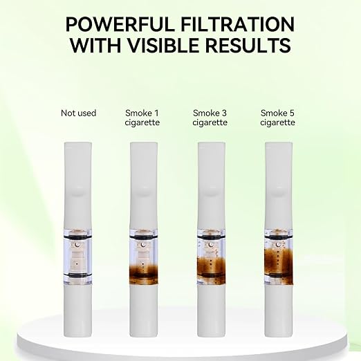 Cigarette Filters Pure White Set 10pcs Cigarette Holder Reusable Clean Tar - Image 4