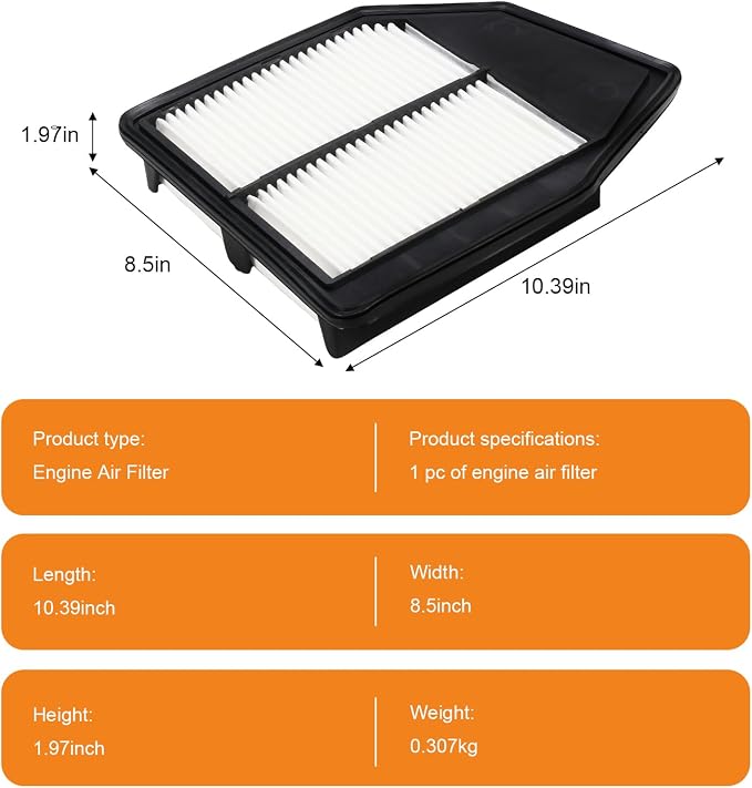 Engine Air Filter 17220-R40-A00 Compatible - Image 6