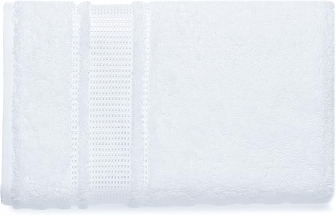 Melissa Linen, 2 Piece Hand Towel Set, 100% Turkish Cotton Face Hand Towels for Bathroom, 20 in x 35 in, Absorbent, Quick Dry, Durable and Soft, Spa and Hotel Quality, Bright White