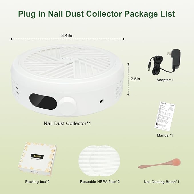 Nail Dust Collector, Compact & Quiet Manicure Vacuum - Image 7