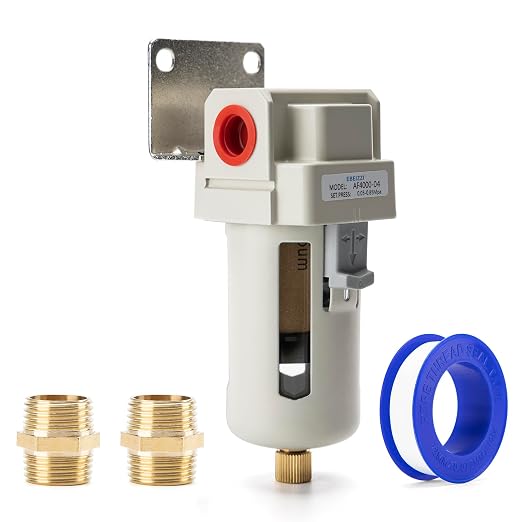 1/2" NPT Air Dryer for Compressor | Compressed Air Line Filter | 5 Micron Brass by EBEIZZI