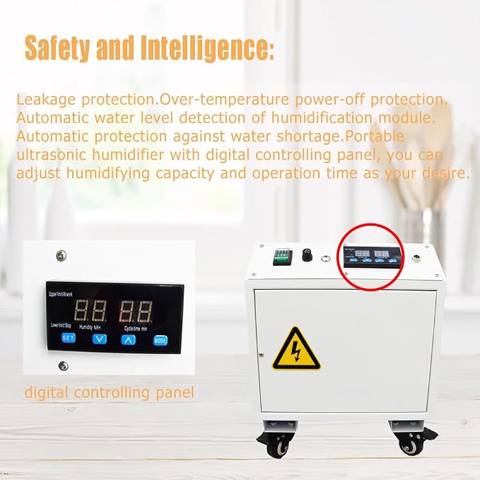 Industrial Ultrasonic Humidifier Cooler Sprayer 3kg/h Portable Continuous Cool - Image 5