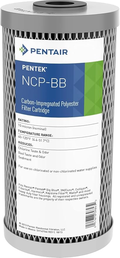 Pentair Pentek NCP-BB Big Blue Carbon Water Filter, Whole House Pleated by PENTAIRPENTEK