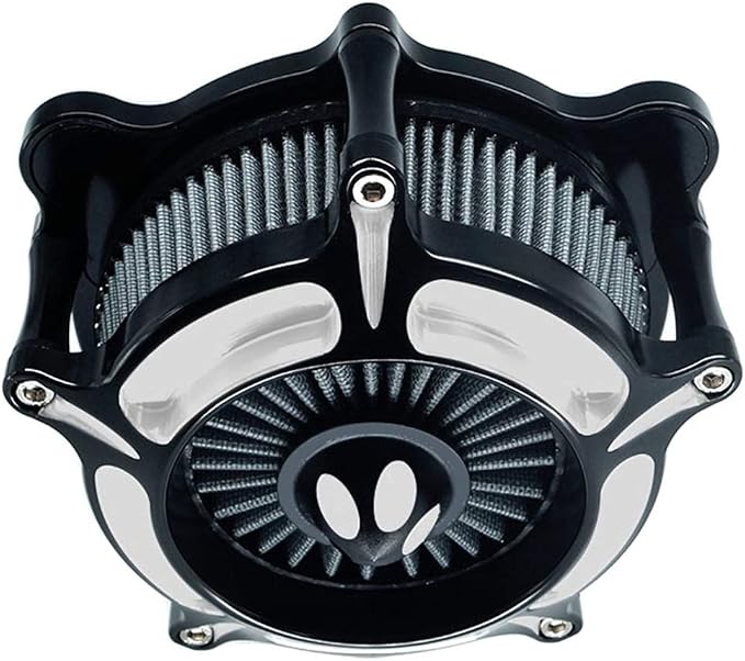 Air Filter Intake Motorcycle Turbine Cleaner Kit Cnc Cut Chrome - Image 3