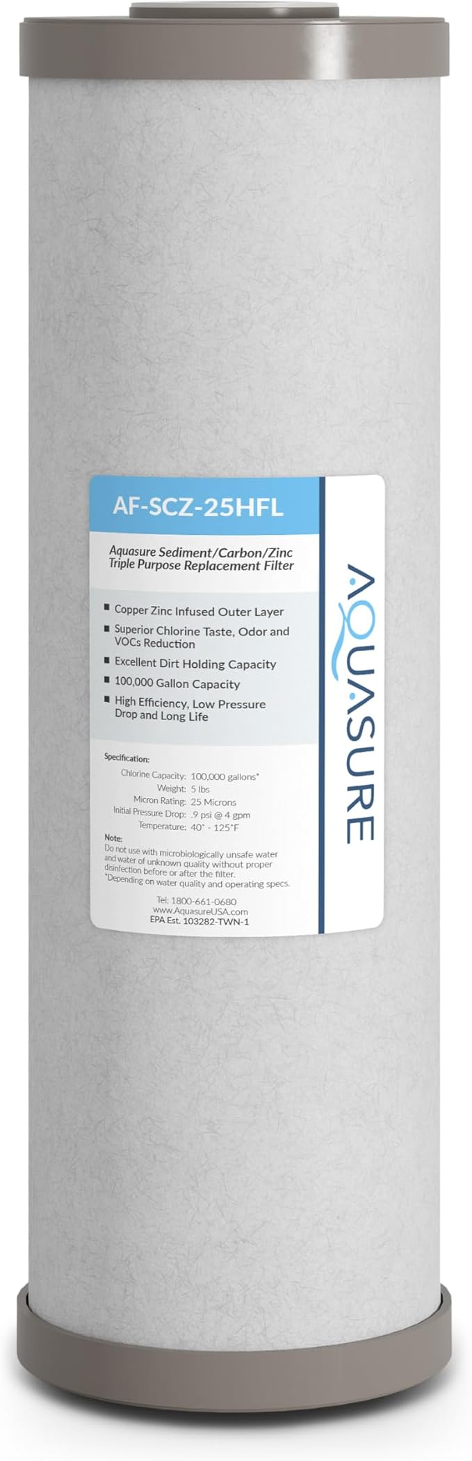 Aquasure Fortitude V2 Series | Sediment/Carbon/Zinc Bacteria Inhibiting Triple by Aquasure