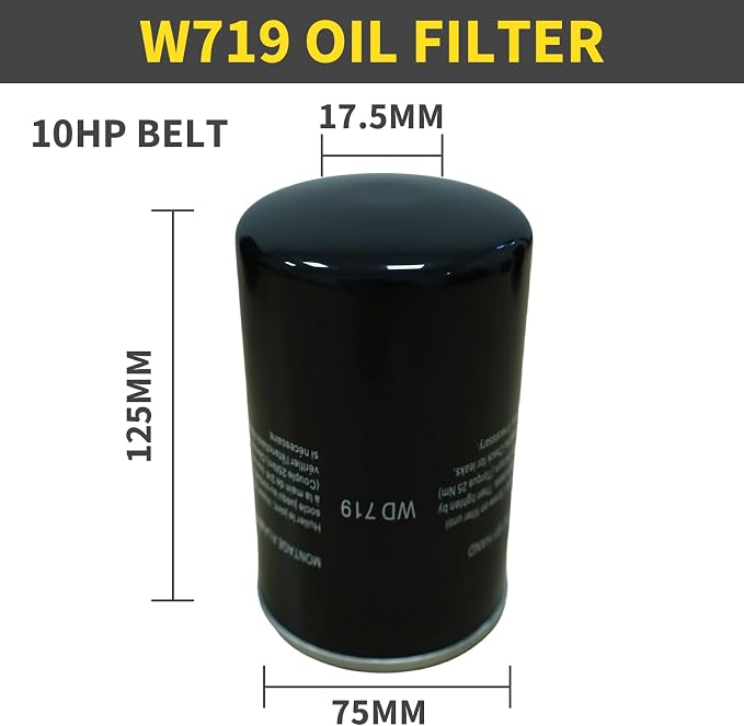 W719 Oil Filter for 10HP Belt Motors Air Compressor, Industrial Air Compressor - Image 2
