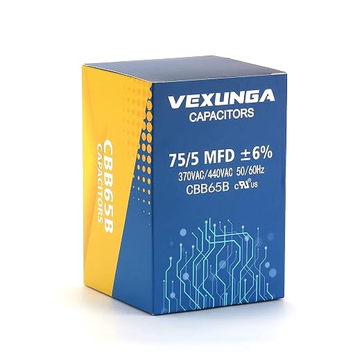 VEXUNGA 75/5 uF 75+5 MFD 370VAC or 440VAC Dual Run Start Round A/C Capacitor - Image 5