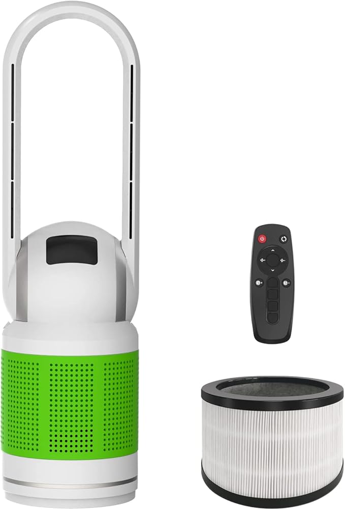 Mitcent Bladeless Tower Fan and Air Purifier in One 32-Inch, HEPA-filter by Mitcent