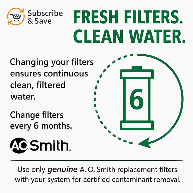 AO Smith 4.5"x10" 5 Micron Carbon Sediment Water Filter Replacement Cartridge - Image 6