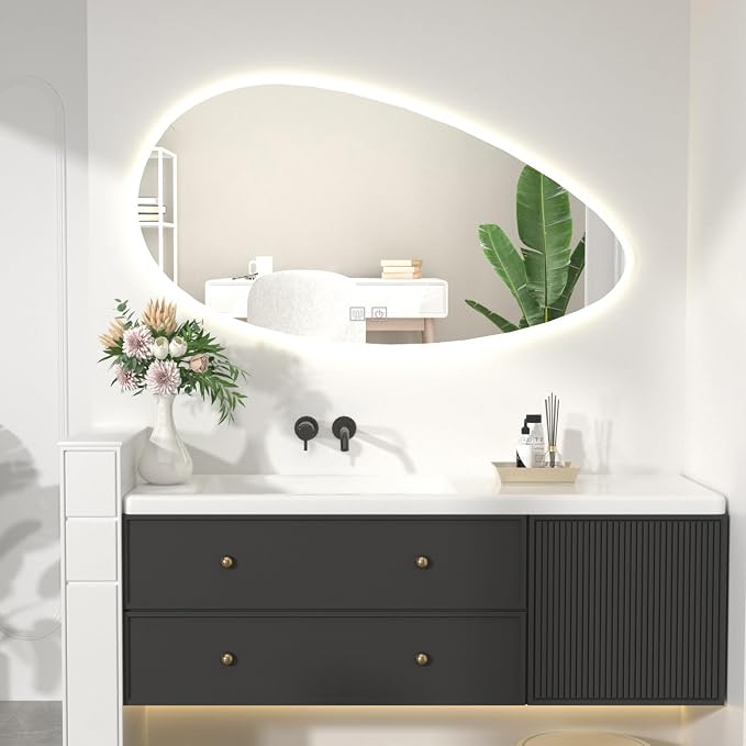 500 X800 mm Illuminated Backlit LED Bathroom Mirror, Wall Mounted Multifunction by JSLJDM
