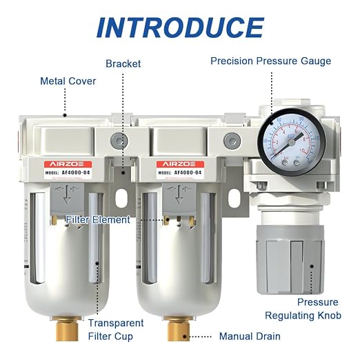AIRZOE 1/2" NPT Air Dryer for Compressor-Air Compressor Water Separator A4110-04 - Image 3