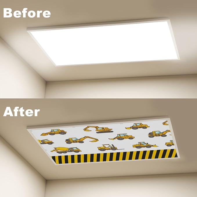 4 Pcs Fluorescent Light Covers for Ceiling Lights Construction Vehicle - Image 4