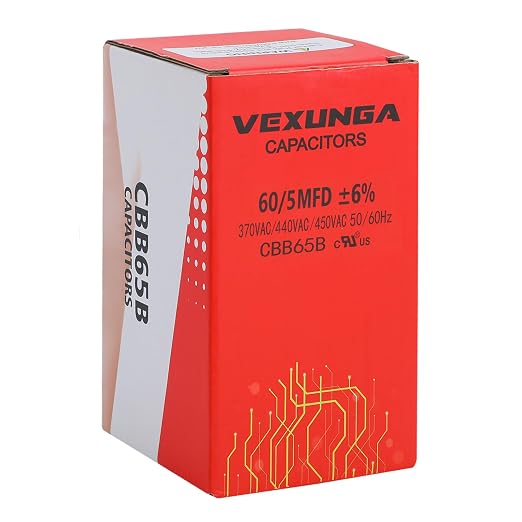 VEXUNGA 60/5uF AC Capacitor 60 5 uF MFD 370/440/450 VAC CBB65B Dual Run Start - Image 5