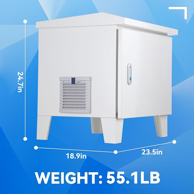 Pond Aerator Cabinet, 24.7”×18.9”×23.5, Weatherproof Outdoor Cabinets - Image 2
