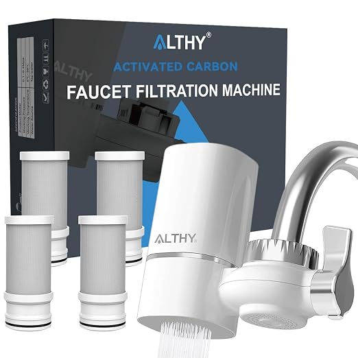ALTHY Faucet Water Filter, BPA-Free Sink Tap Water Purifier, Certified Reduces by ALTHY