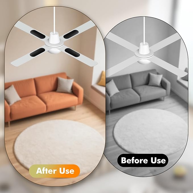 15 Pack Ceiling Fan Filters for Blades, Universal Ceiling Fan Filters, - Image 4