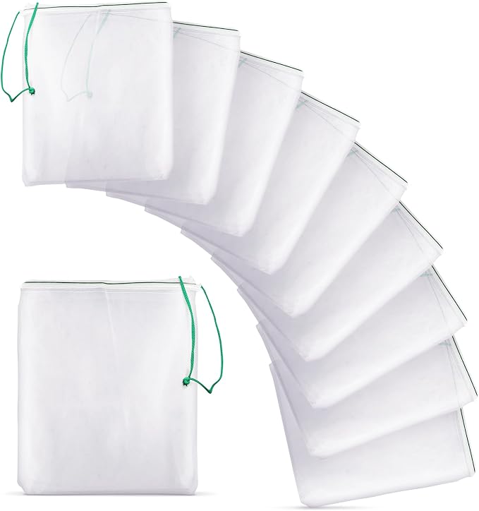SunGrow Catappa Leaf Filter Bags, 10 Mesh Bags by SunGrow