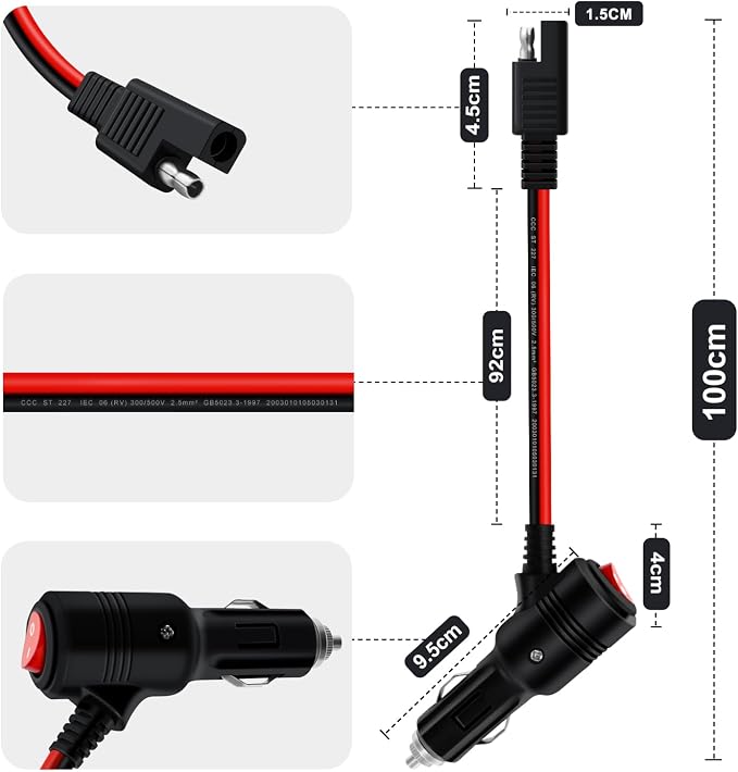 SAE to Cigarette Lighter Plug - Image 4
