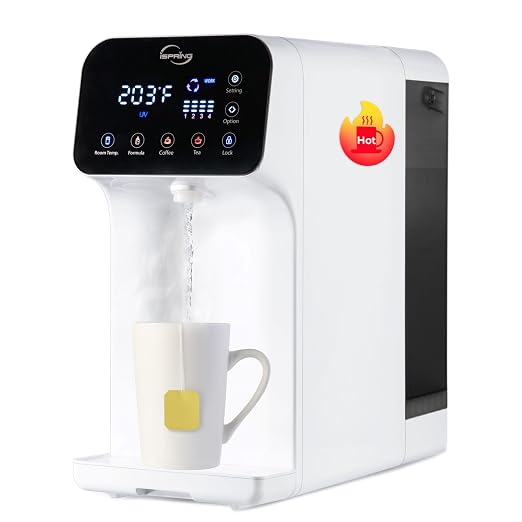 iSpring RCD100 5-Stage Countertop Reverse Osmosis System, Instant Hot RO Water by iSpring