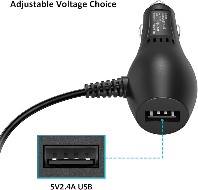 Powseed 34W 3V 4.5V 5V 6V 7.5V 9V 12V DC Car Charger - Image 2