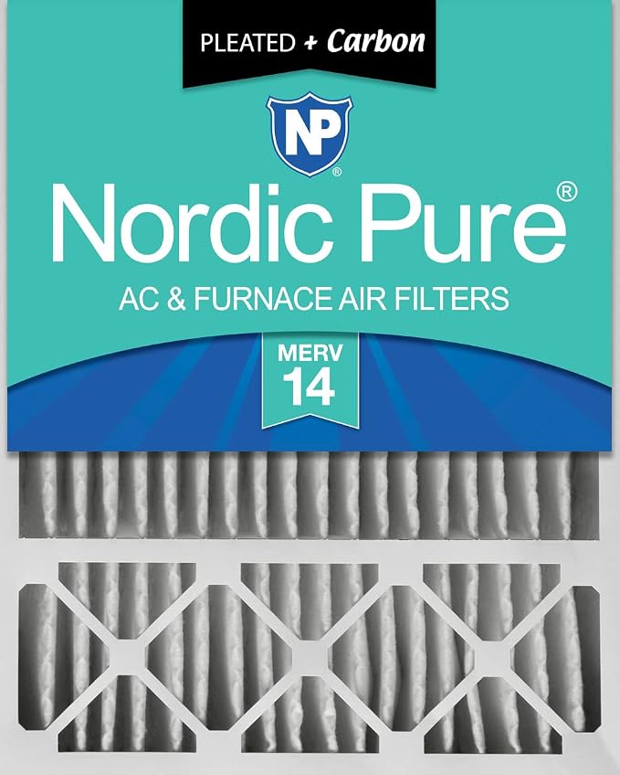 Nordic Pure 20x25x5 Honeywell Replacement Air Filters MERV 14 Plus Carbon 1 Pack by NordicPure