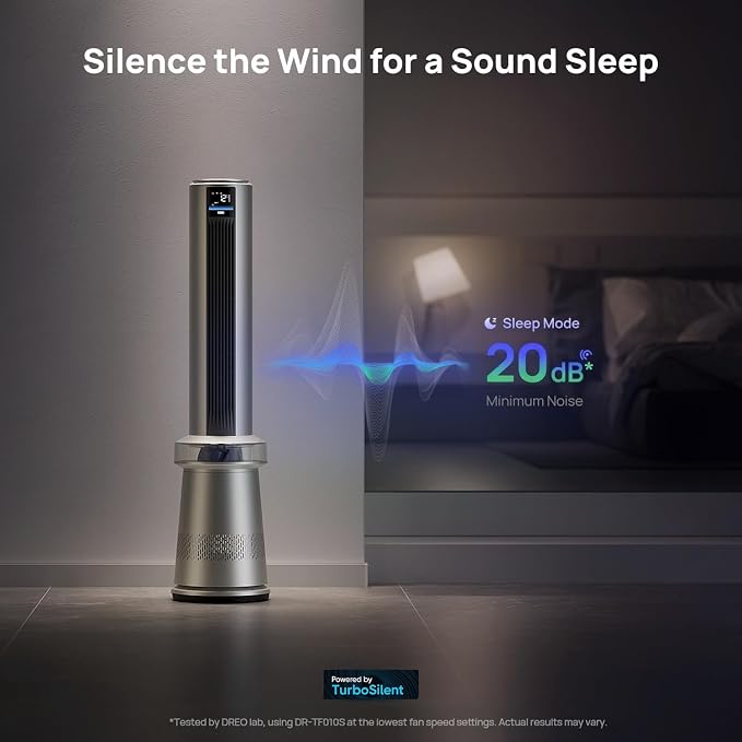 DREO MC710S Air Purifier Tower Fan, 27ft/s Velocity, 120°Oscillation, 24H Timer - Image 7