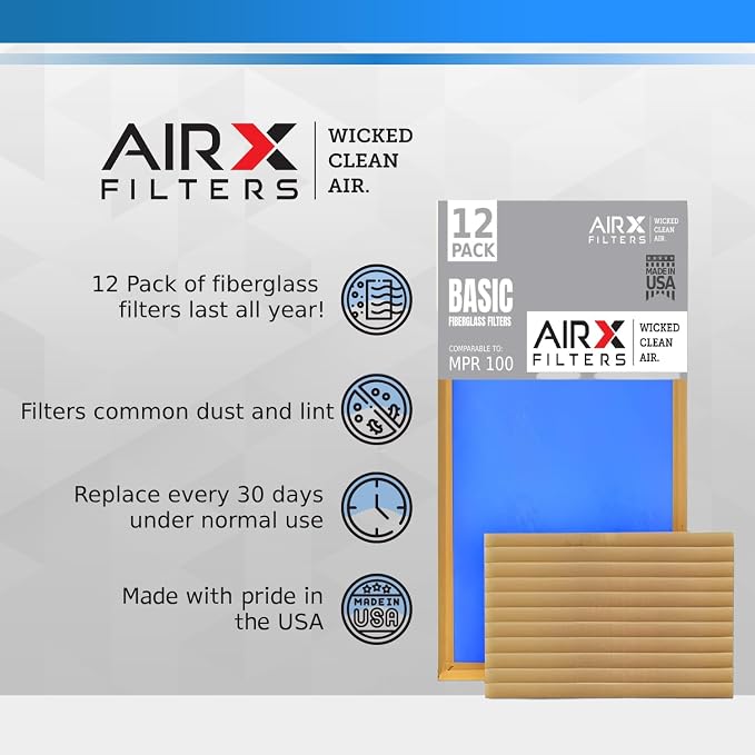 20x25x2 Air Filter Comparable to MPR 100 Basic Economy Furnace Filters - Image 4