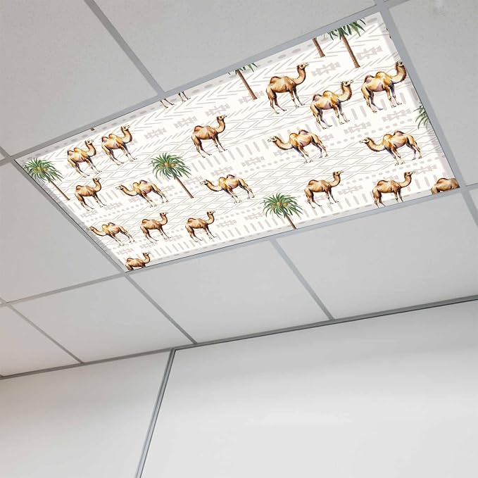 Fluorescent Light Covers for Ceiling Lights Desert Camel Magnetic Light Filters by Home+L6