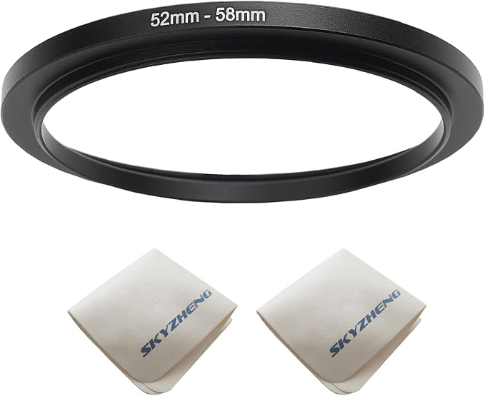 52mm Lens to 58mm Camera Lens Adapter 52mm to 58mm Step Up Ring Adapter Ring by SKYZHENG