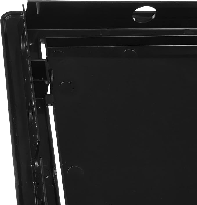 8" x 12" Black Plastic Access Panel. Service Shaft Door Panel. Plumbing, Electricity, Heating, Alarm Wall Access Panel for Drywall. Bathroom Services Access Hole Cover.