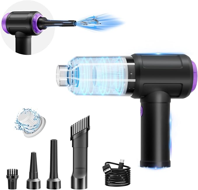 14500PA Computer Vacuum Cleaner Keyboard Cleaner Compressed Air Duster by Goweto