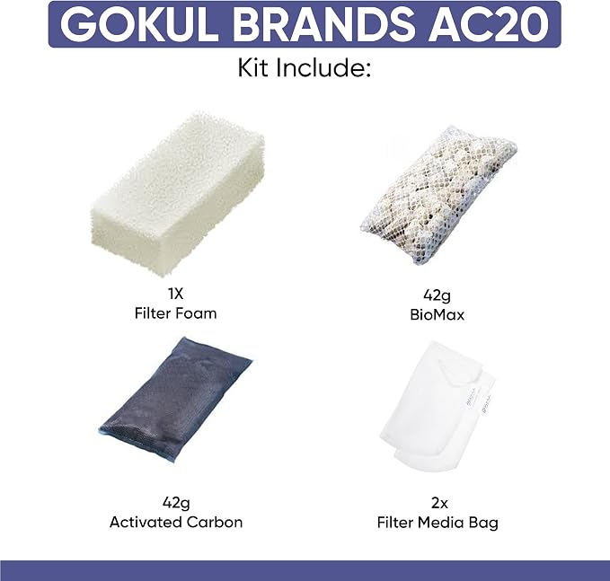 AquaClear 20 HOB Maintenance & Replacement Filter Media Kit, Including Gokul - Image 2