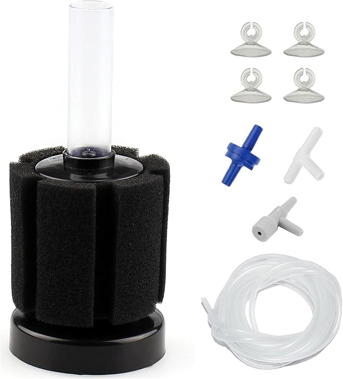 AQUANEAT Aquarium Air Powered Sponge Filter, Fish Tank Bio Bubble Filter by Aquaneat